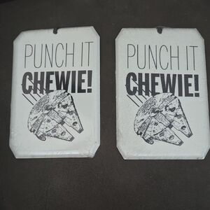 (J23) Star Wars Black and White Ornaments Set Of 2